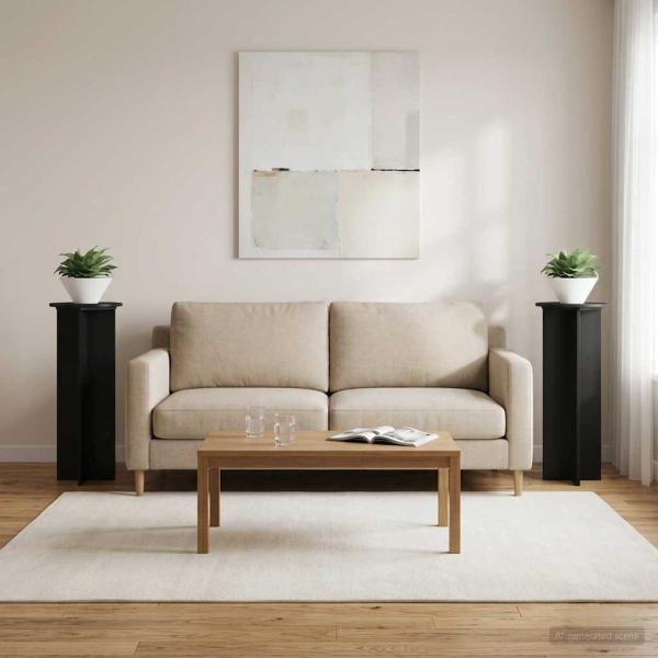 Pflanzenständer 2 Stk. Schwarz Ø40 x 100 cm Holzwerkstoff