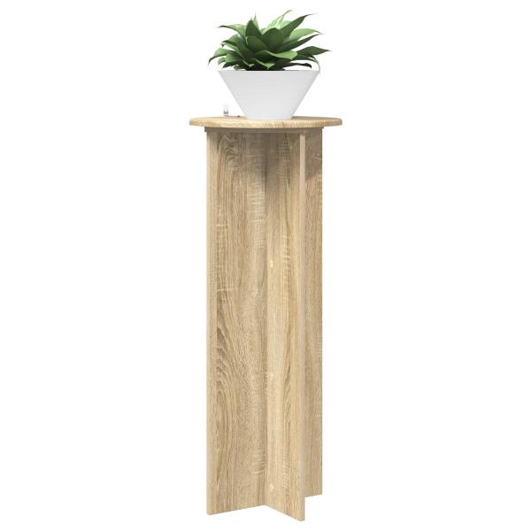 Pflanzenständer 2 Stk. Sonoma-Eiche Ø40 x 100 cm Holzwerkstoff