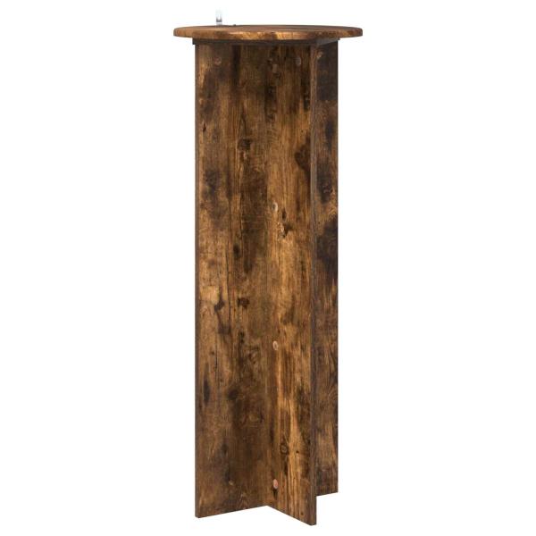 Pflanzenständer 2 Stk. Räuchereiche Ø40 x 100 cm Holzwerkstoff