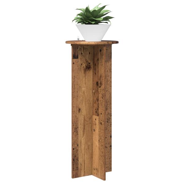 Pflanzenständer 2 Stk. Altholz Ø40 x 100 cm Holzwerkstoff