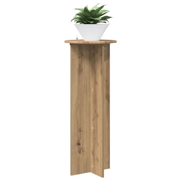 Pflanzenständer 2 Stk. Artisan-Eiche Ø40 x 100 cm Holzwerkstoff