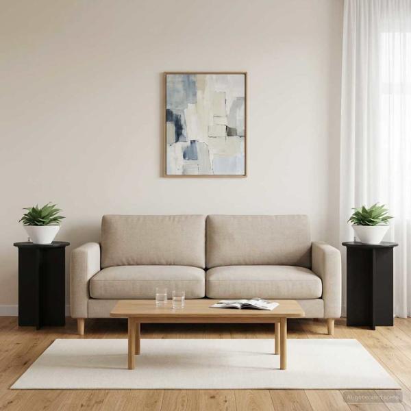 Pflanzenständer 2 Stk. Schwarz Ø40 x 60 cm Holzwerkstoff