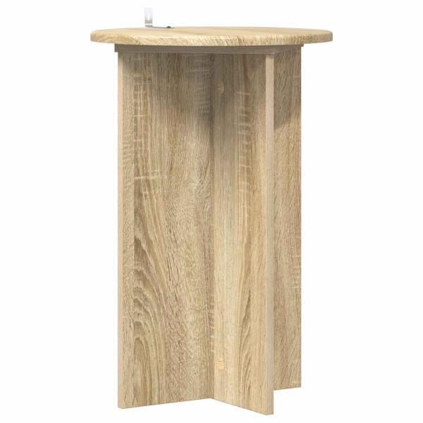 Pflanzenständer 2 Stk. Sonoma-Eiche Ø40 x 60 cm Holzwerkstoff