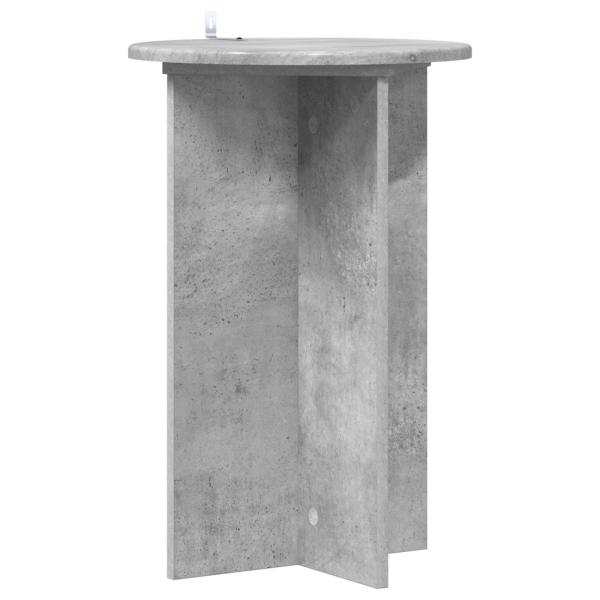 Pflanzenständer 2 Stk. Betongrau Ø40 x 60 cm Holzwerkstoff
