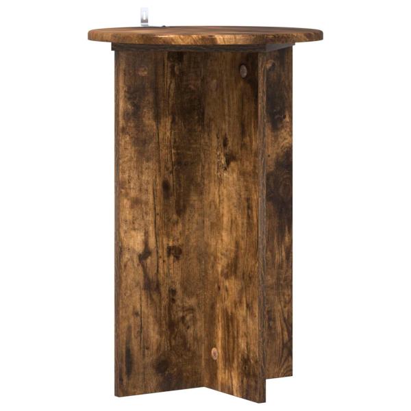 Pflanzenständer 2 Stk. Räuchereiche Ø40 x 60 cm Holzwerkstoff