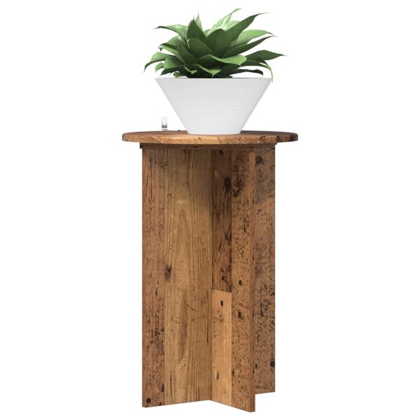 Pflanzenständer 2 Stk. Altholz Ø40 x 60 cm Holzwerkstoff