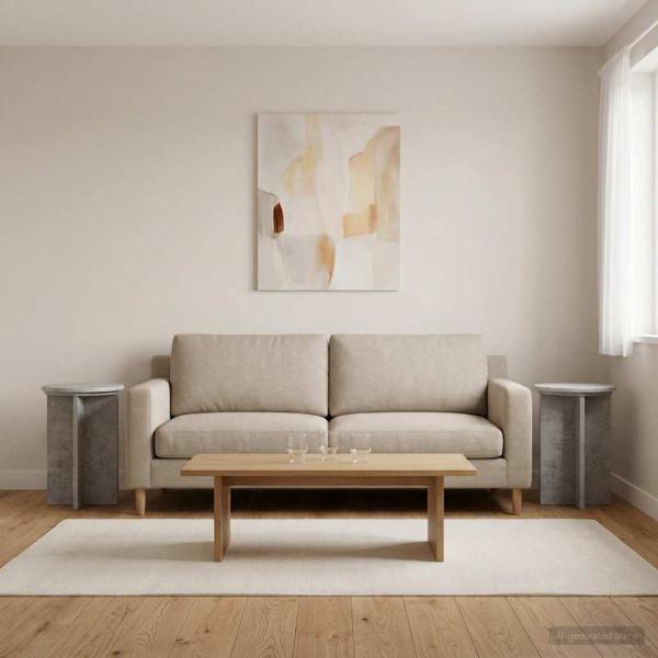 ARDEBO.de - Pflanzenständer 2 Stk. Betongrau Ø29,5 x 40 cm Holzwerkstoff