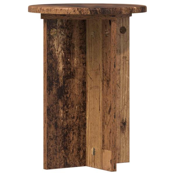 Pflanzenständer 2 Stk. Altholz Ø29,5 x 40 cm Holzwerkstoff