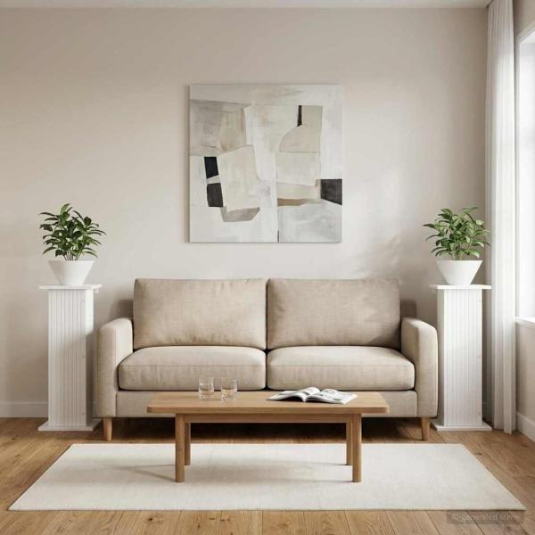 ARDEBO.de - Pflanzenständer 2 stk. Weiß 30,5 x 30 x 80,5 cm Holzwerkstoff