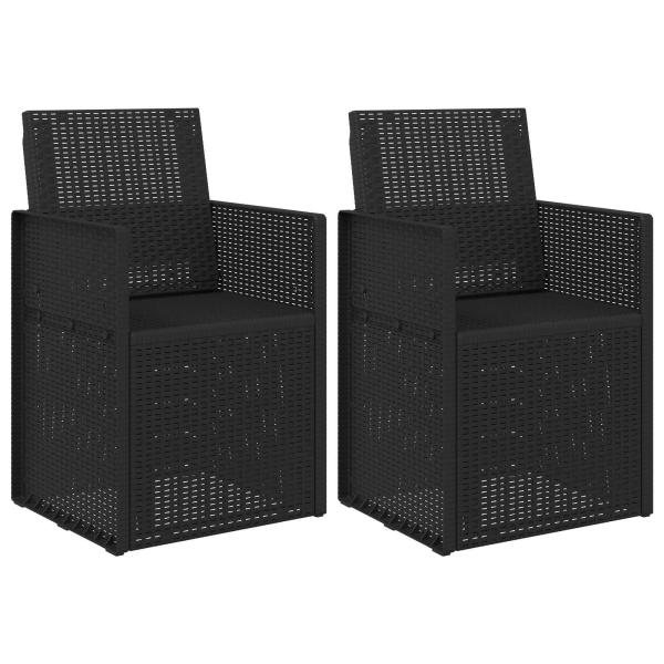 Garten Essstühle 2-teilig Anthrazit 53 x 47 x 88,5 cm PP