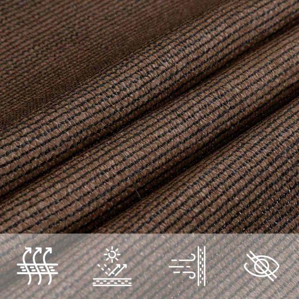 Sonnensegel 160 g/m² Braun 3x4x5 m HDPE