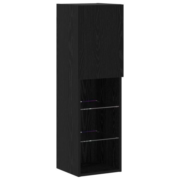 TV-Schrankset 6 pcs Schwarz Eichen-Optik Holzwerkstoff