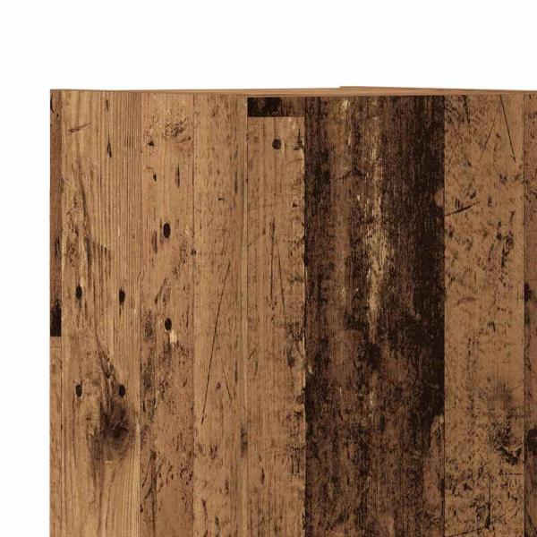 TV-Schränk mit LED-Lichtleisten 4 pcs Altholz Holzwerkstoff