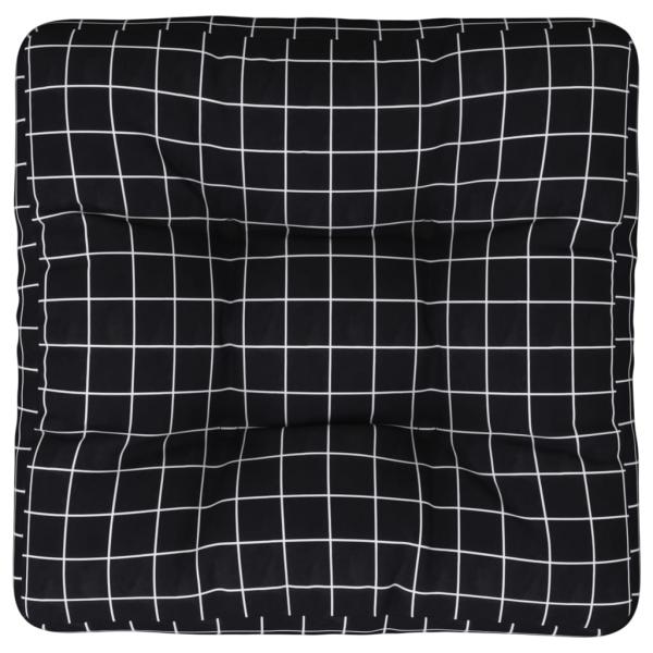 Palettenkissen Schwarz Karomuster 58x58x10 cm Oxford-Gewebe