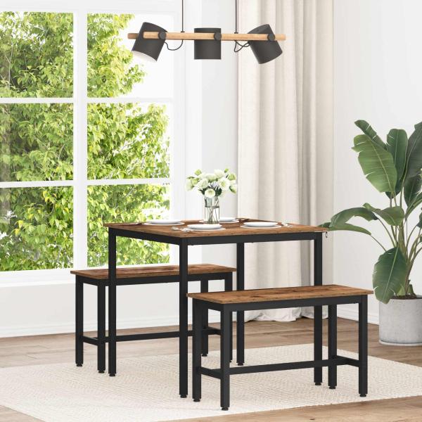 ARDEBO.de - Esstische 80 x 80 x 75 cm Holzwerkstoff Eichenholz Quadratisch