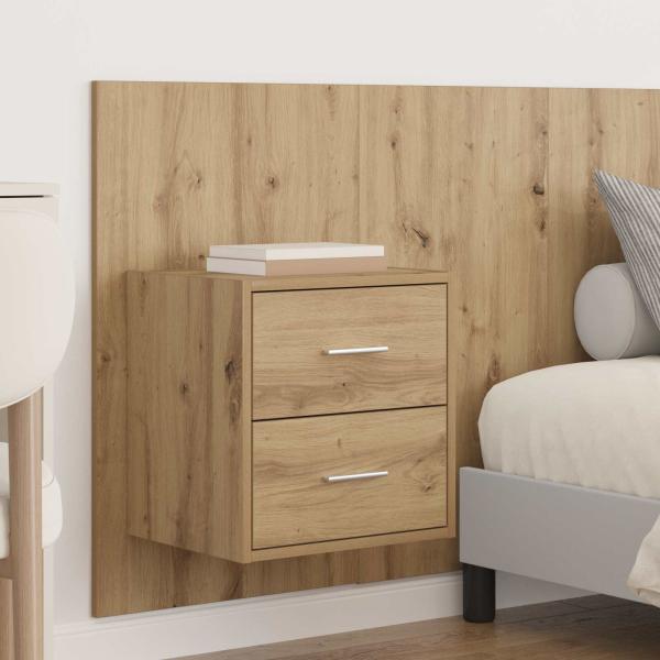 Kopfteil mit Schrank 3 Stk. Artisan-Eiche Holzwerkstoff