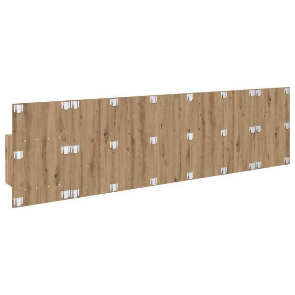 Kopfteil mit Schrank 3 Stk. Artisan-Eiche Holzwerkstoff