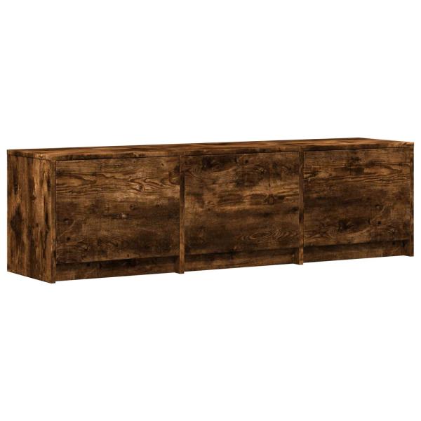 Fernsehschrank mit LED 140 x 34 x 40 cm Geräucherte Eiche