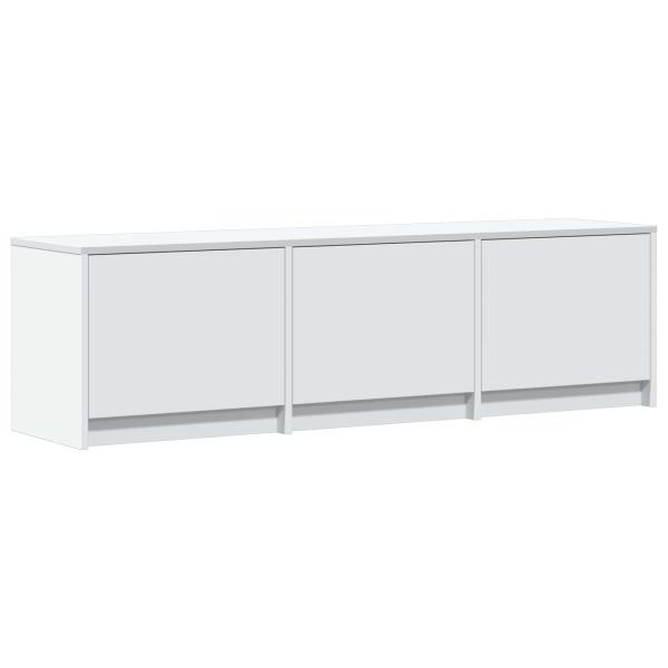 Fernsehschrank mit LED 140 x 34 x 40 cm Weiß Holzwerkstoff