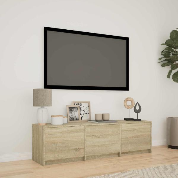ARDEBO.de - Fernsehschrank mit LED 140 x 34 x 40 cm Sonoma-Eiche