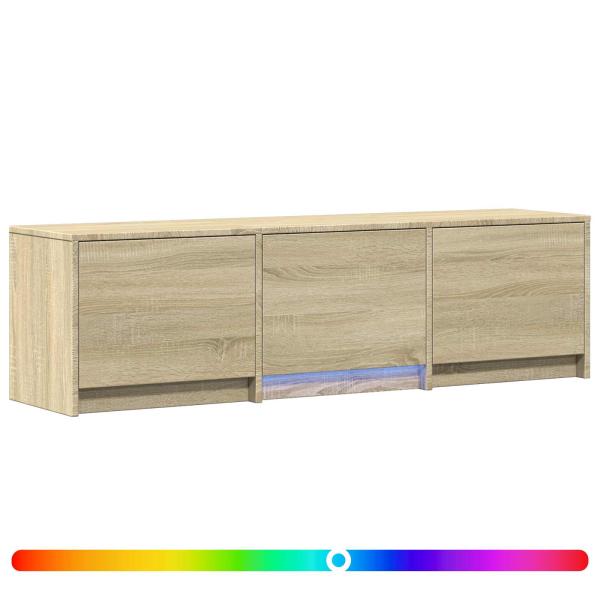 Fernsehschrank mit LED 140 x 34 x 40 cm Sonoma-Eiche