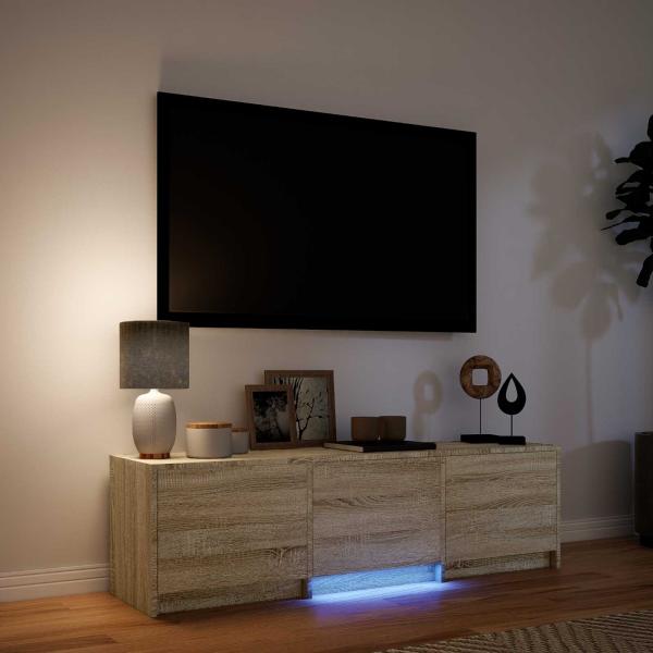 Fernsehschrank mit LED 140 x 34 x 40 cm Sonoma-Eiche