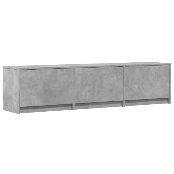 Fernsehschrank mit LED 165x34x40 cm Betongrau Holzwerkstoff