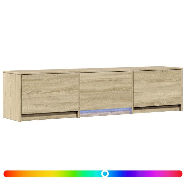Fernsehschrank mit LED 165 x 34 x 40 cm Sonoma-Eiche