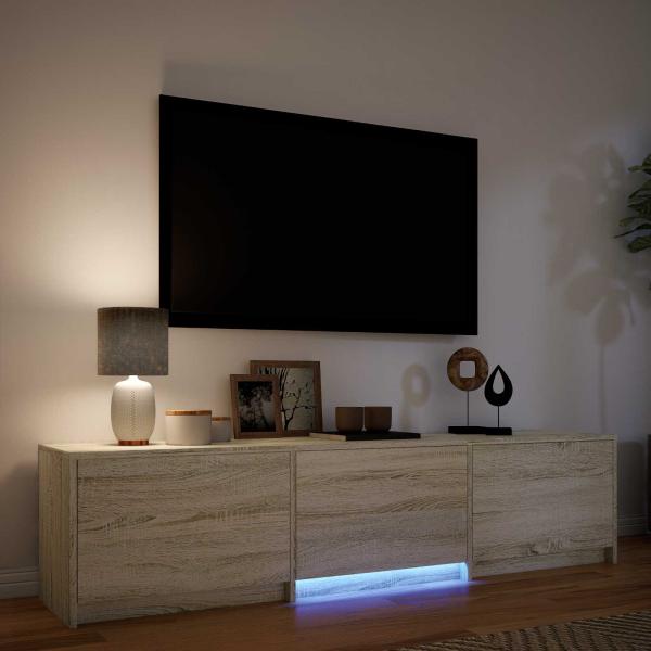 Fernsehschrank mit LED 165 x 34 x 40 cm Sonoma-Eiche