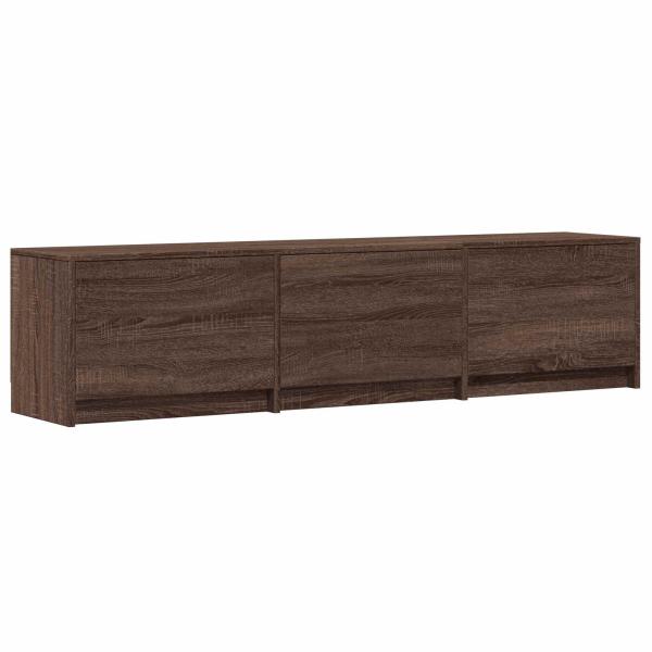 Fernsehschrank mit LED 165 x 34 x 40 cm Braun Eichen-Optik