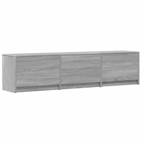 Fernsehschrank mit LED 165x34x40 cm Graues Sonoma Holzwerkstoff