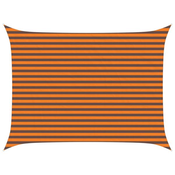 Sonnensegel Orange und Braun 4 x 3 m 100 % Polyester Oxford