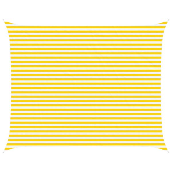 Sonnensegel Gelb und Weiß 5 x 4 m 100 % Polyester Oxford