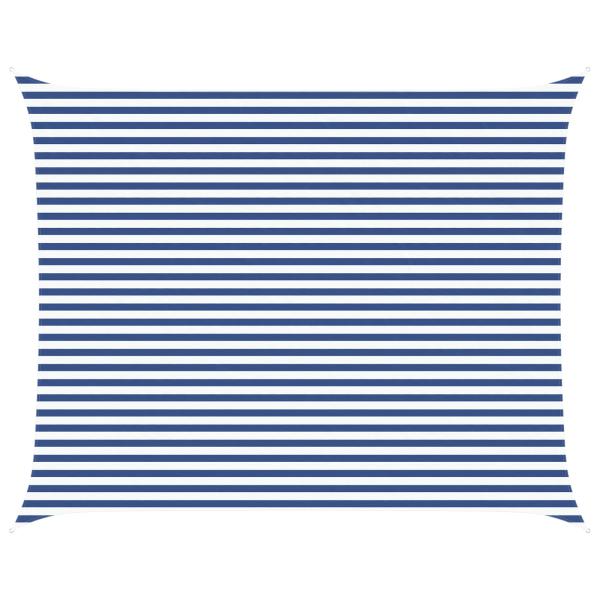Sonnensegel Blau und Weiß 5 x 4 m 100 % Polyester Oxford