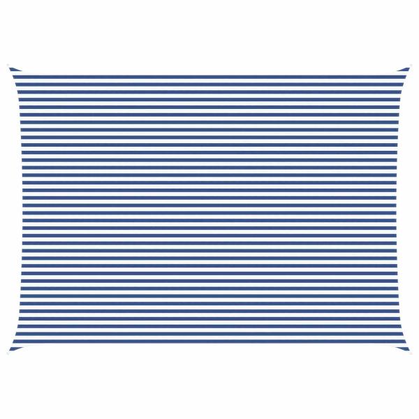 Sonnensegel Blau und Weiß 7 x 5 m 100 % Polyester Oxford