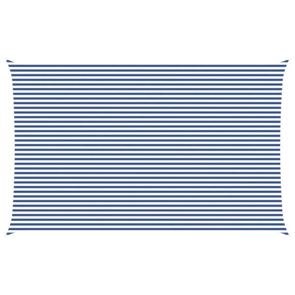 Sonnensegel Blau und Weiß 8 x 5 m 100 % Polyester Oxford