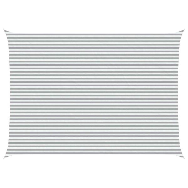 Sonnensegel Hellgrau und Weiß 7 x 5 m 100 % Polyester Oxford