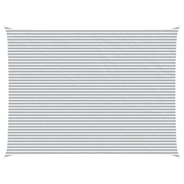 Sonnensegel Hellgrau und Weiß 8 x 6 m 100 % Polyester Oxford