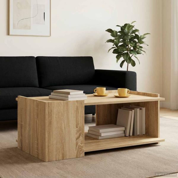ARDEBO.de - Couchtisch Sonoma-Eiche 90 x 50 x 33 cm Holzwerkstoff