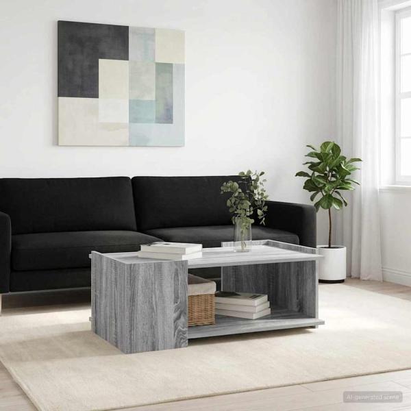 ARDEBO.de - Couchtisch Sonoma-Grau 90 x 50 x 33 cm Holzwerkstoff