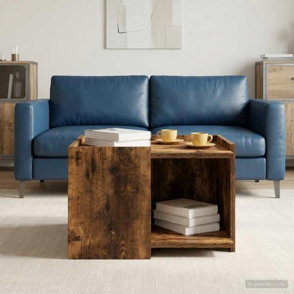 ARDEBO.de - Couchtisch Räuchereiche 50,5 x 50 x 33 cm Holzwerkstoff