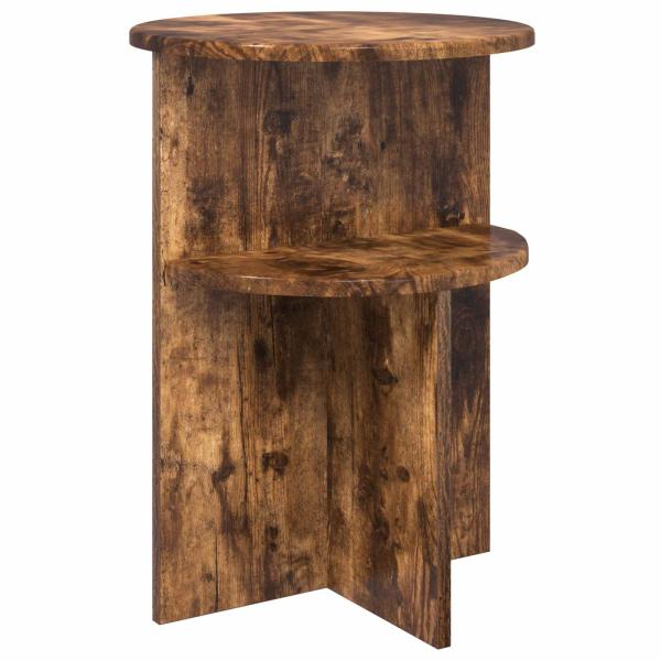 Beistelltisch Geräucherte Eiche Ø 39,5 x 55 cm Holzwerkstoff
