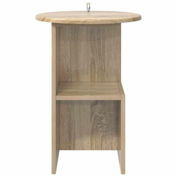 Beistelltisch Sonoma-Eiche Ø 39,5 x 55 cm Holzwerkstoff