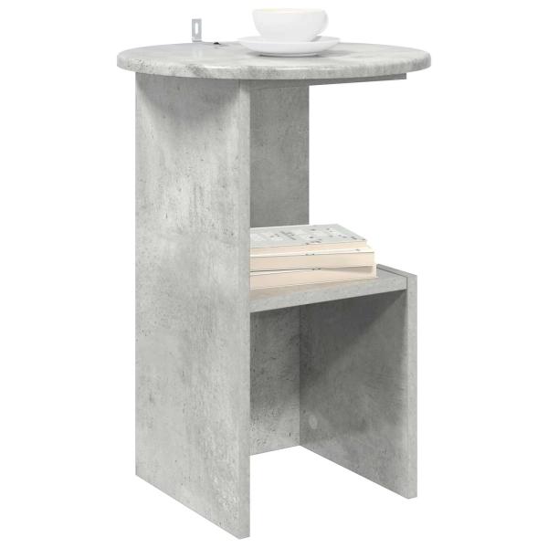 Beistelltisch Betongrau Ø 39,5 x 55 cm Holzwerkstoff