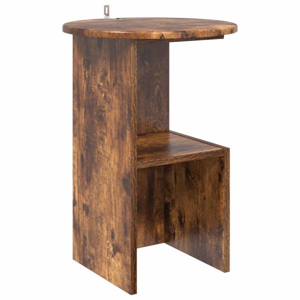 Beistelltisch Räuchereiche Ø 39,5 x 55 cm Holzwerkstoff