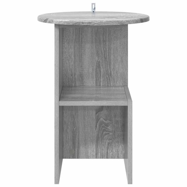 Beistelltisch Sonoma-Grau Ø 39,5 x 55 cm Holzwerkstoff