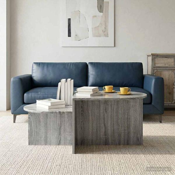 ARDEBO.de - Couchtisch Sonoma-Grau 100 x 50 x 40 cm Holzwerkstoff