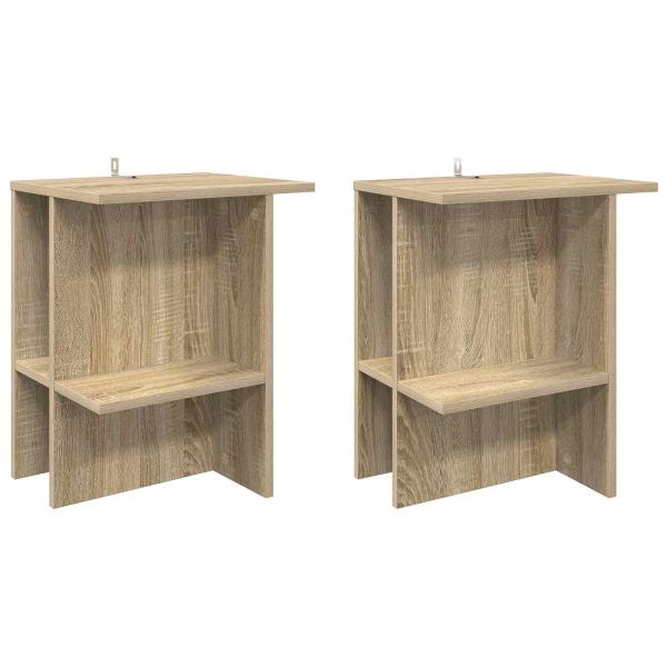 Couchtisch 2 stk. Sonoma-Eiche 40 x 30 x 49 cm Holzwerkstoff