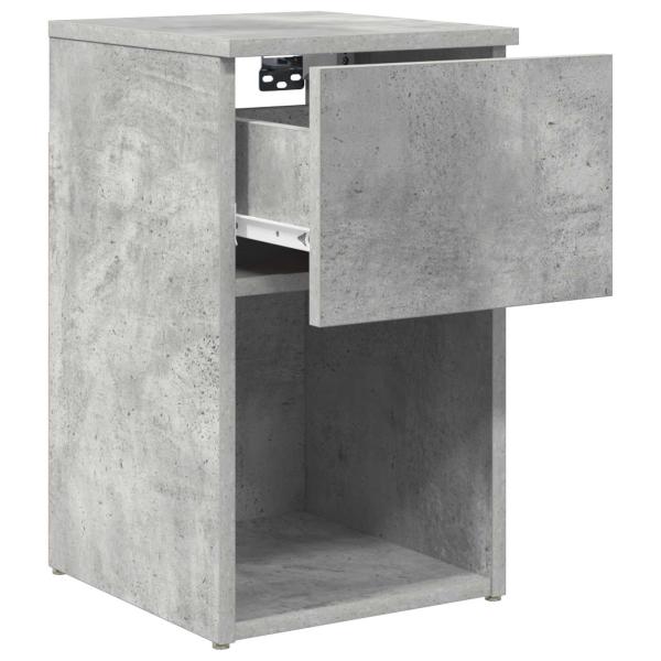 Bettschrank Betongrau 29 x 31,5 x 49 cm Holzwerkstoff