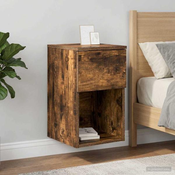 Bettschrank Räuchereiche 29 x 31,5 x 49 cm Holzwerkstoff